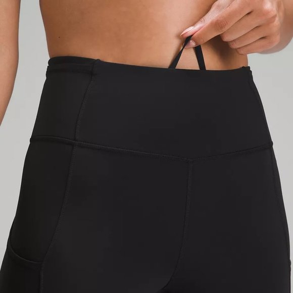 Lululemon Athletica Leggings Black Size 6 Run Zip Pocket Back Capri (2 items ) - Picture 2 of 9